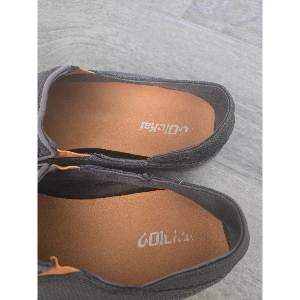 OluKai Men's Nohea Mesh‎ Slip On Shoes Dark Gray Loafers Size 12 Convertible